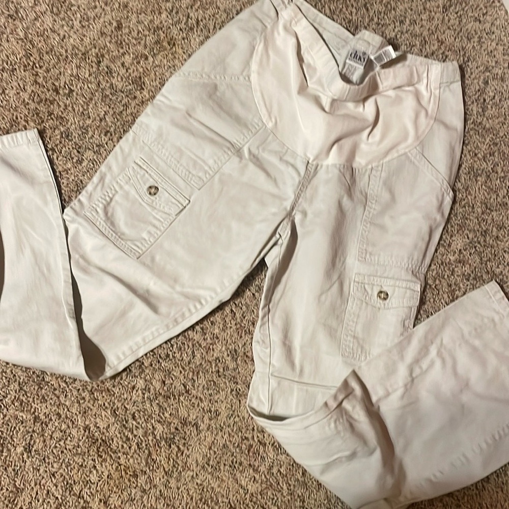 Duo Maternity light khaki maternity pants size 8